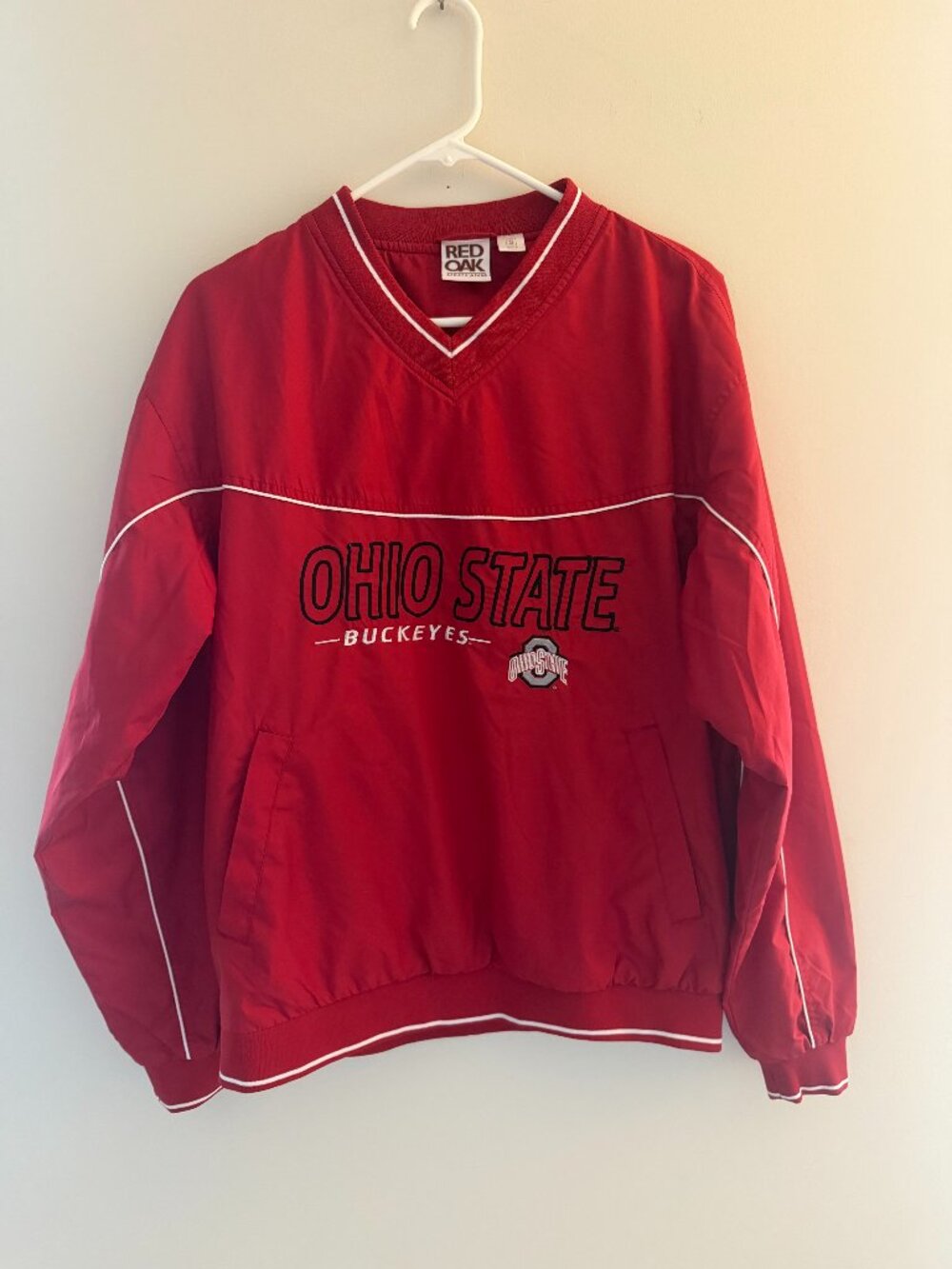 Ohio State Buckeyes Red Oak Sportswear Windbreaker Pullover Jacket Small